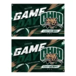 Ohio Bobcats House Flag Customized Action Streaks Green Best Selling