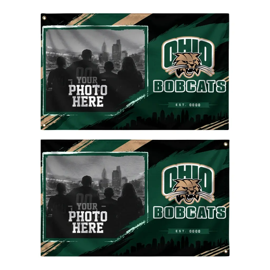 Ohio Bobcats House Flag Personalized Framed Photo Green Black Fashion Forward Ohio Bobcats House Flag Personalized Framed Photo Green Black Fashion Forward