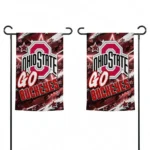 Ohio State Buckeyes Garden Flag Custom Glowing Star Scarlet Best Selling