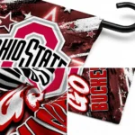 Ohio State Buckeyes Garden Flag Custom Glowing Star Scarlet Best Selling