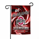 Ohio State Buckeyes Garden Flag Custom Swirl Vortex Scarlet Best Selling