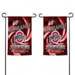 Ohio State Buckeyes Garden Flag Custom Swirl Vortex Scarlet Best Selling
