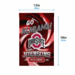 Ohio State Buckeyes Garden Flag Custom Swirl Vortex Scarlet Best Selling