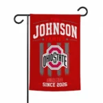 Ohio State Buckeyes Garden Flag Customized Distressed Stripes Scarlet Best Selling