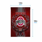 Ohio State Buckeyes Garden Flag Customized Laurel Wreath Scarlet Best Selling