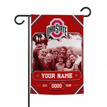 Ohio State Buckeyes Garden Flag - Customized Photo Frame Scarlet