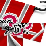 Ohio State Buckeyes Garden Flag Personalized Chevron Stripes Scarlet Best Selling