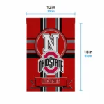 Ohio State Buckeyes Garden Flag Personalized Circle Medallion Scarlet Best Selling