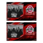 Ohio State Buckeyes House Flag Customized Framed Photo Scarlet Black Best Selling