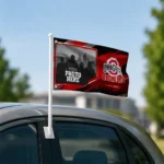 Ohio State Buckeyes House Flag Customized Framed Photo Scarlet Black Best Selling