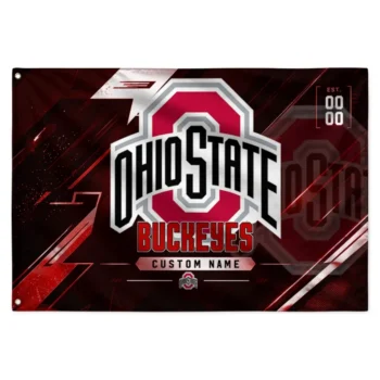 Ohio State Buckeyes House Flag Customized Speed Slashes Scarlet Best Selling