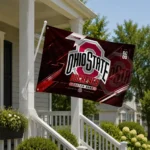 Ohio State Buckeyes House Flag Customized Speed Slashes Scarlet Best Selling