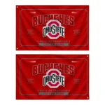 Ohio State Buckeyes House Flag Personalized Ornate Border Scarlet Best Selling