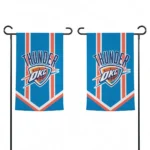 Oklahoma City Thunder Garden Flag Custom Chevron Stripes Blue Best Selling