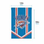 Oklahoma City Thunder Garden Flag Custom Chevron Stripes Blue Best Selling
