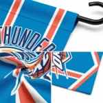 Oklahoma City Thunder Garden Flag Custom Chevron Stripes Blue Best Selling