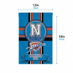 Oklahoma City Thunder Garden Flag Custom Circle Medallion Blue Best Selling