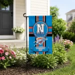 Oklahoma City Thunder Garden Flag Custom Circle Medallion Blue Best Selling