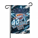 Oklahoma City Thunder Garden Flag Customized Glowing Star Blue Best Selling