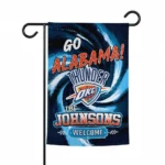 Oklahoma City Thunder Garden Flag Customized Swirl Vortex Blue Best Selling