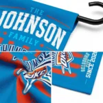 Oklahoma City Thunder Garden Flag Personalized Distressed Stripes Blue Best Selling