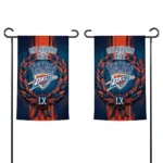 Oklahoma City Thunder Garden Flag Personalized Laurel Wreath Blue Best Selling