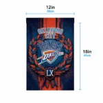 Oklahoma City Thunder Garden Flag Personalized Laurel Wreath Blue Best Selling