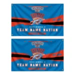 Oklahoma City Thunder House Flag Custom Brushed Streaks Blue Best Selling
