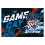 Oklahoma City Thunder House Flag Customized Energy Brushstrokes Blue Best Selling