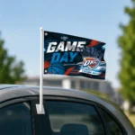 Oklahoma City Thunder House Flag Customized Energy Brushstrokes Blue Best Selling