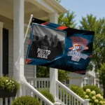 Oklahoma City Thunder House Flag Personalized Framed Photo Blue Black Best Selling