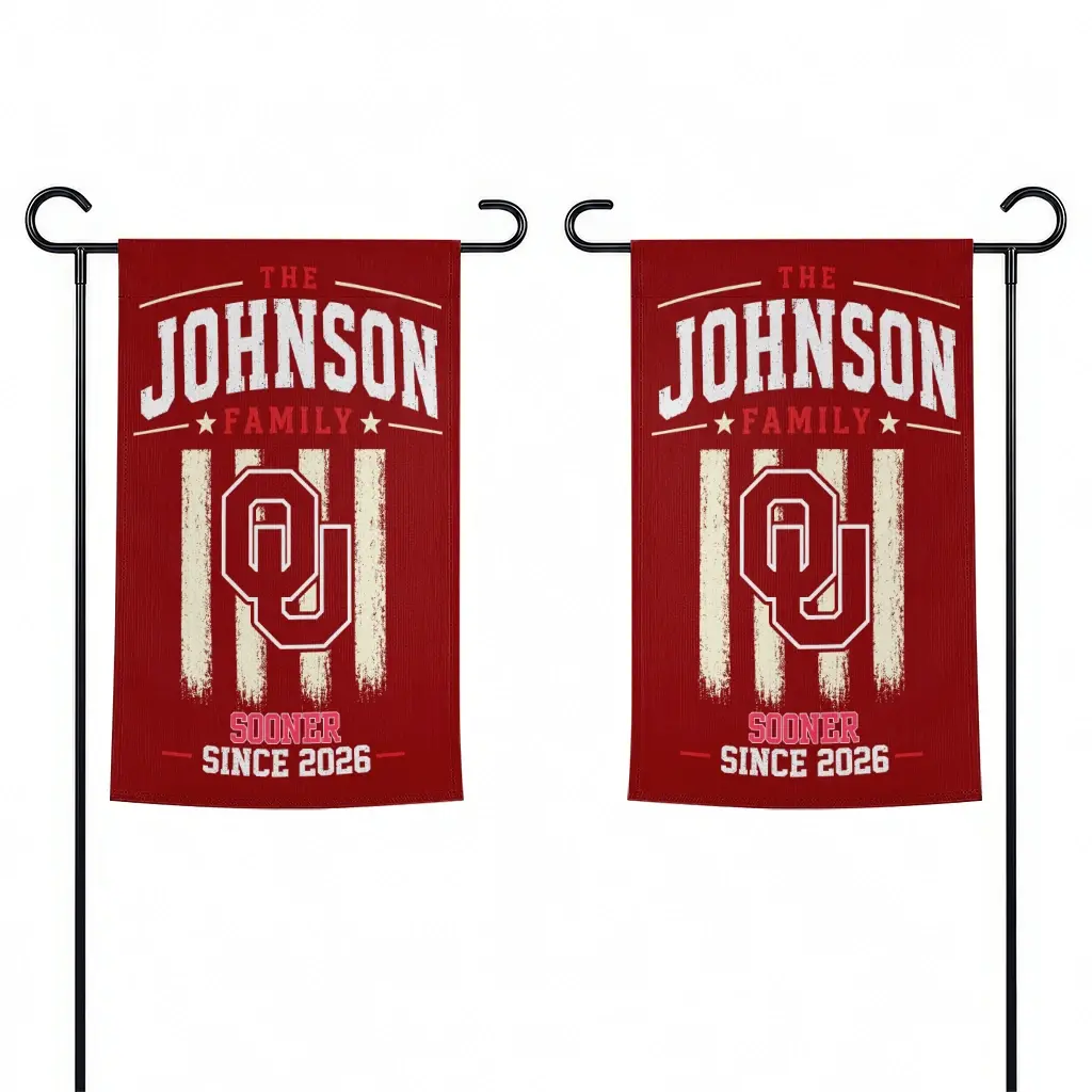 Oklahoma Sooners Garden Flag Custom Distressed Stripes Crimson Fashion Forward Oklahoma Sooners Garden Flag Custom Distressed Stripes Crimson Fashion Forward
