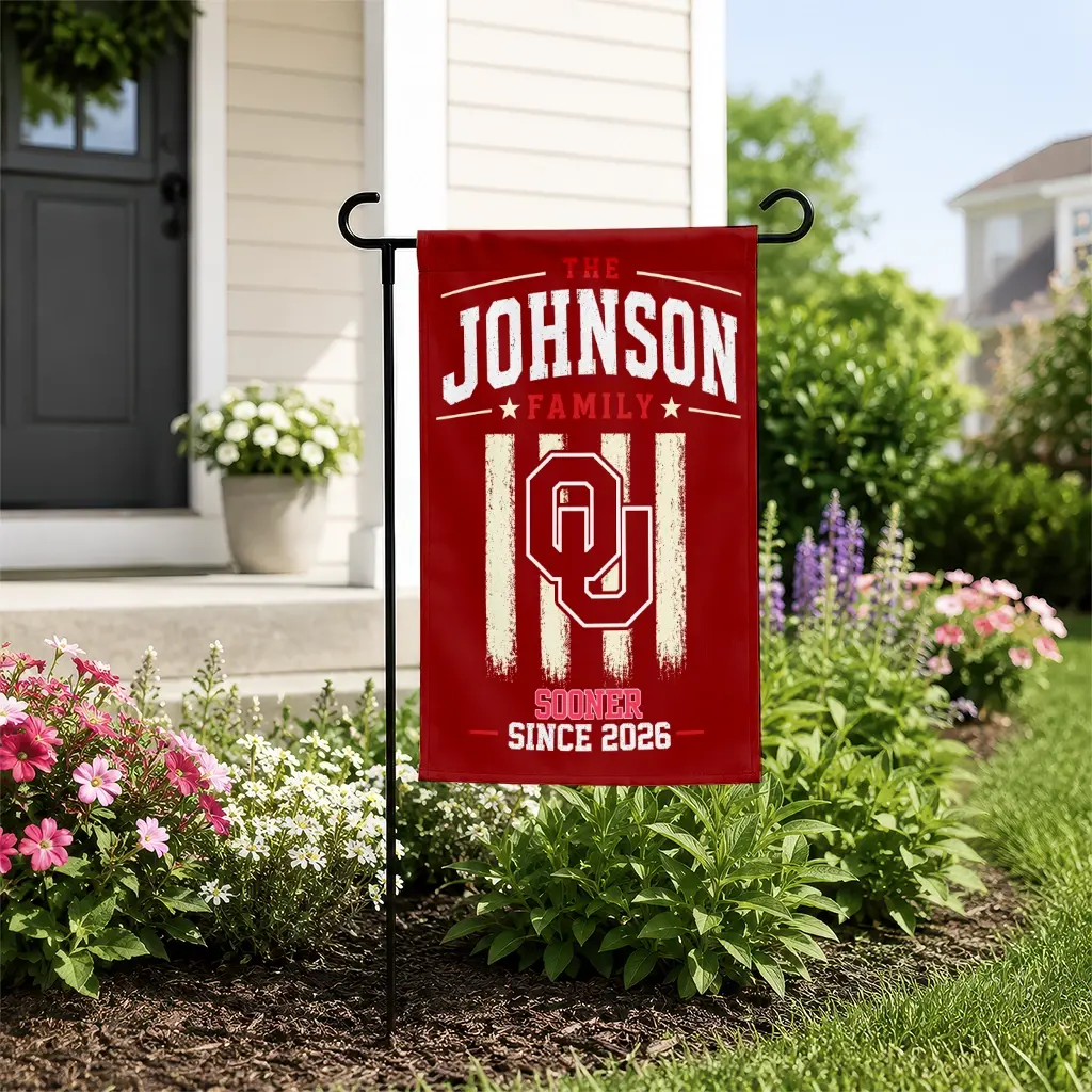Oklahoma Sooners Garden Flag Custom Distressed Stripes Crimson New Arrival Oklahoma Sooners Garden Flag Custom Distressed Stripes Crimson New Arrival
