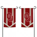 Oklahoma Sooners Garden Flag Customized Chevron Stripes Crimson Best Selling