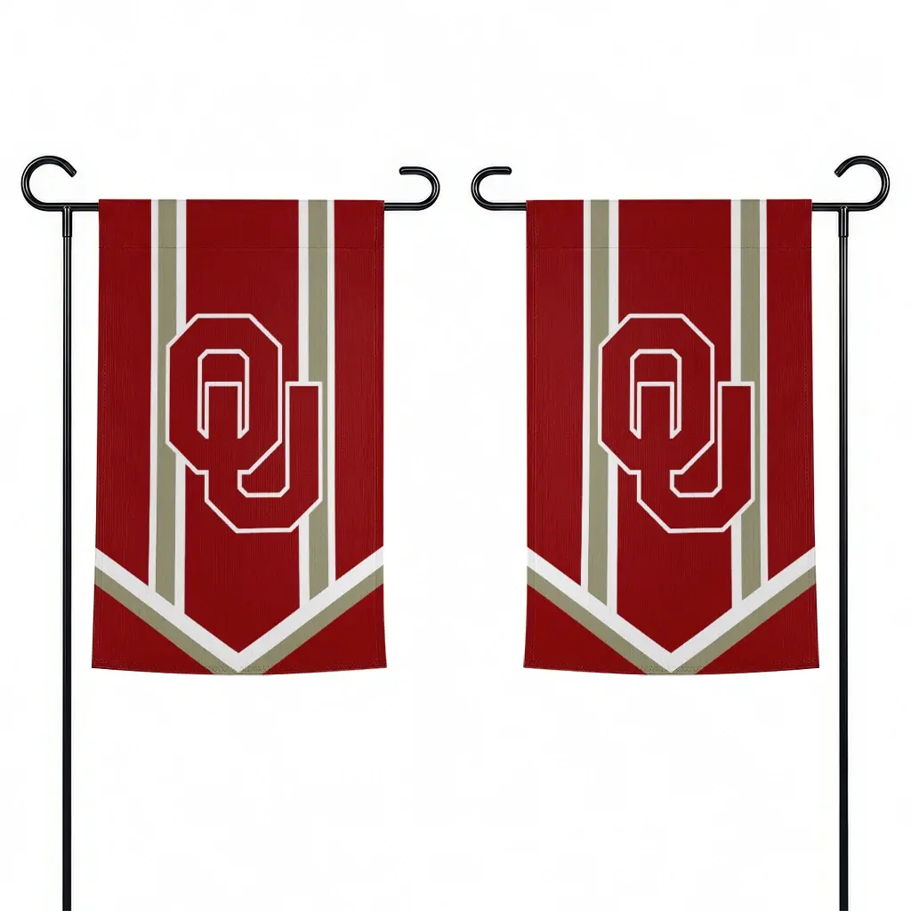 Oklahoma Sooners Garden Flag Customized Chevron Stripes Crimson Fashion Forward Oklahoma Sooners Garden Flag Customized Chevron Stripes Crimson Fashion Forward
