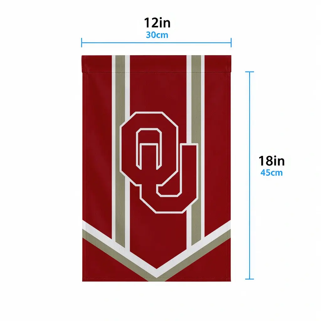 Oklahoma Sooners Garden Flag Customized Chevron Stripes Crimson High Quality Oklahoma Sooners Garden Flag Customized Chevron Stripes Crimson High Quality