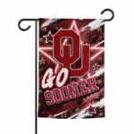 Oklahoma Sooners Garden Flag Personalized Glowing Star Crimson Best Selling