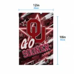Oklahoma Sooners Garden Flag Personalized Glowing Star Crimson Best Selling