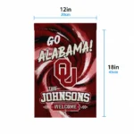 Oklahoma Sooners Garden Flag Personalized Swirl Vortex Crimson Best Selling