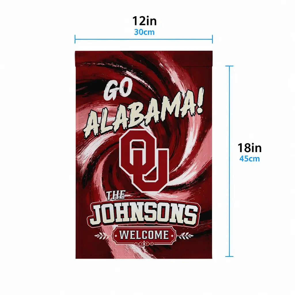 Oklahoma Sooners Garden Flag Personalized Swirl Vortex Crimson High Quality Oklahoma Sooners Garden Flag Personalized Swirl Vortex Crimson High Quality