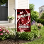 Oklahoma Sooners Garden Flag Personalized Swirl Vortex Crimson Best Selling