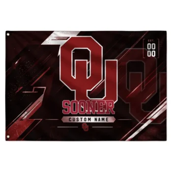 Oklahoma Sooners House Flag Custom Speed Slashes Crimson Best Selling