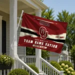 Oklahoma Sooners House Flag Customized Brushed Streaks Crimson Best Selling