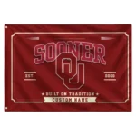 Oklahoma Sooners House Flag Customized Ornate Border Crimson Best Selling