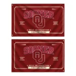 Oklahoma Sooners House Flag Customized Ornate Border Crimson Best Selling