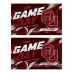 Oklahoma Sooners House Flag Personalized Action Streaks Crimson Best Selling