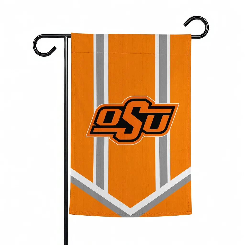 Oklahoma State Cowboys Garden Flag Custom Chevron Stripes Orange Best Selling Oklahoma State Cowboys Garden Flag Custom Chevron Stripes Orange Best Selling
