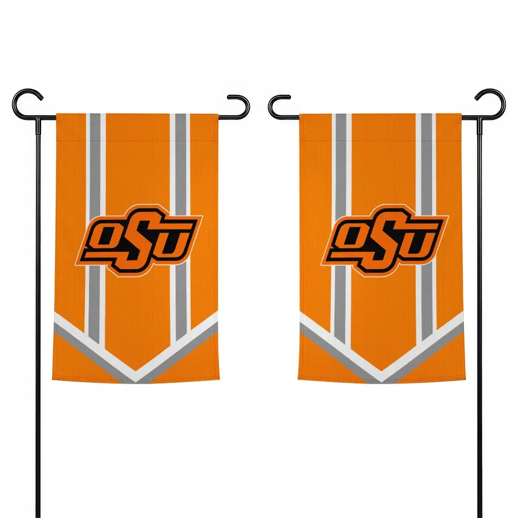 Oklahoma State Cowboys Garden Flag Custom Chevron Stripes Orange Fashion Forward Oklahoma State Cowboys Garden Flag Custom Chevron Stripes Orange Fashion Forward