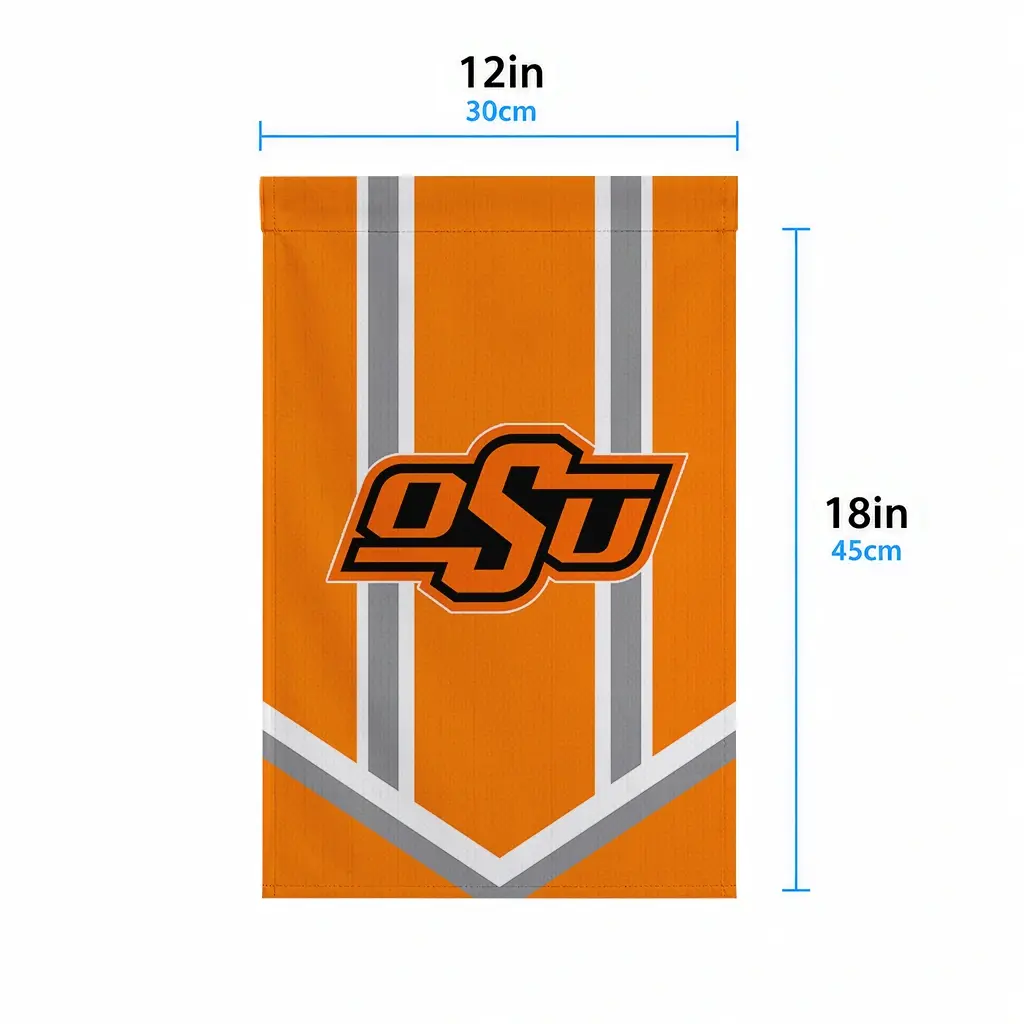 Oklahoma State Cowboys Garden Flag Custom Chevron Stripes Orange High Quality Oklahoma State Cowboys Garden Flag Custom Chevron Stripes Orange High Quality
