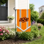 Oklahoma State Cowboys Garden Flag Custom Chevron Stripes Orange Best Selling